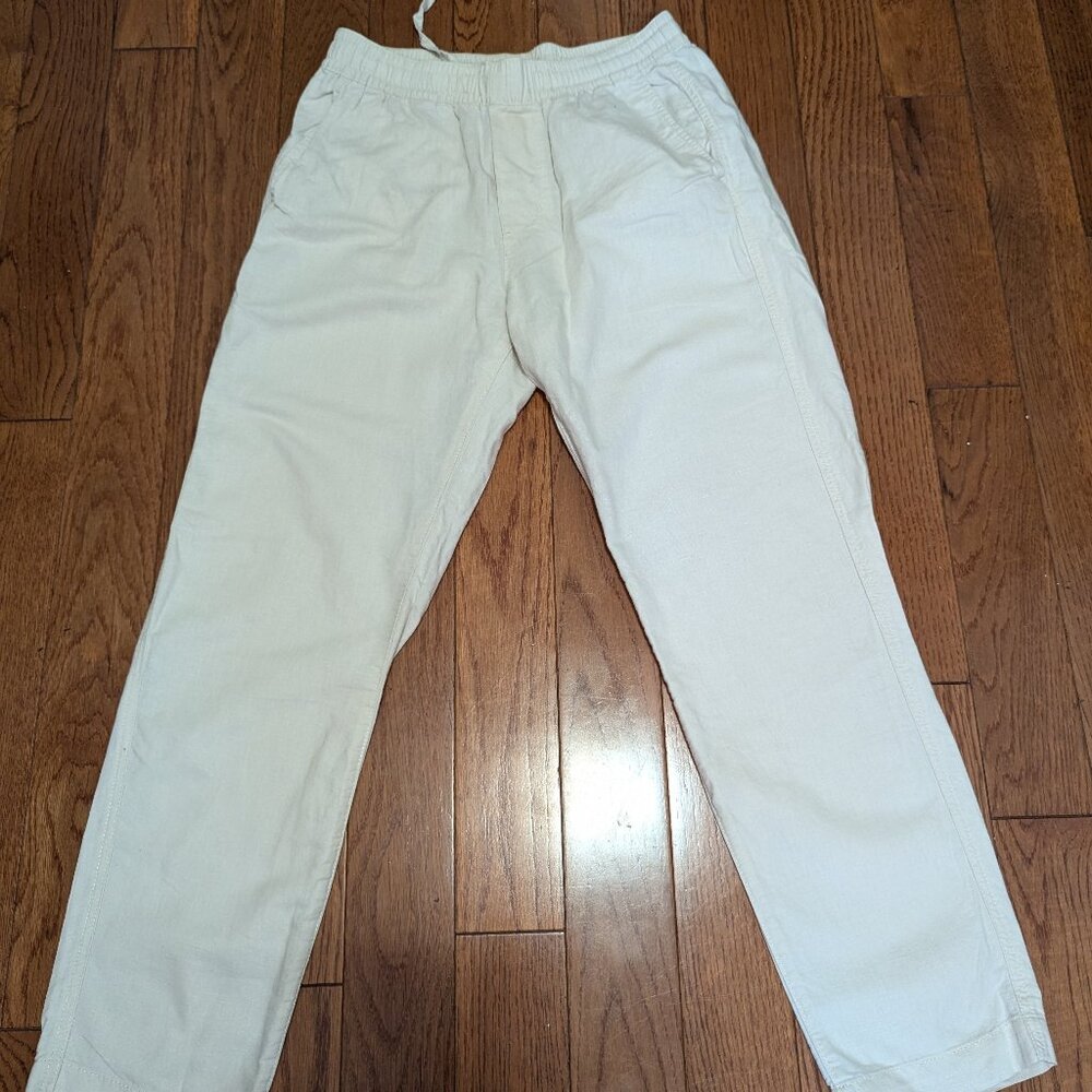 H&M Linen Blend Pants Straight Leg